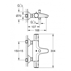 Комплект для душу з термостатом Grohe Grohtherm 800 UA34567008