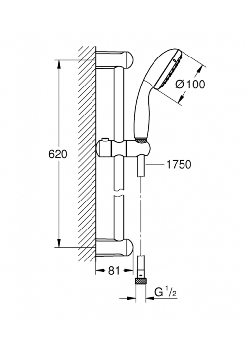 Комплект для душу з термостатом Grohe Grohtherm 800 UA34567008