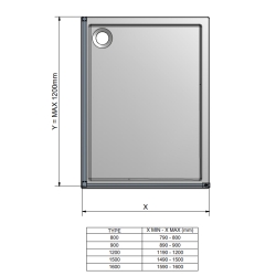 Душова перегородка Roth Philly Loft Sky 1200/2000 Black/Tran, PLS 12020 NP3