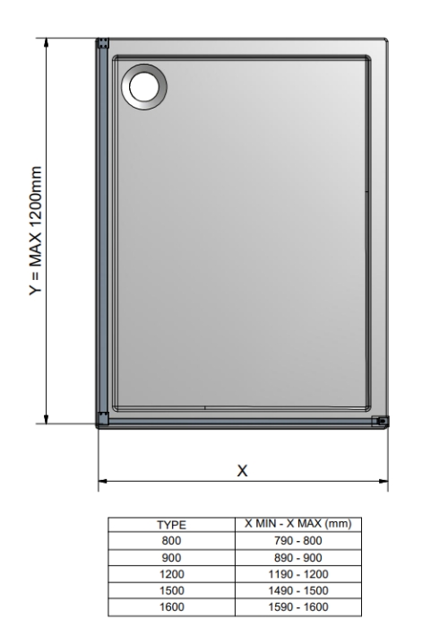 Душова перегородка Roth Philly Loft Sky 1200/2000 Black/Tran, PLS 12020 NP3