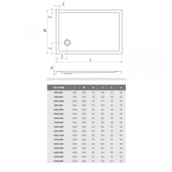 Душовий піддон Roth SPRCH. VANIČKA FLAT STONE 800×800 Anth., 8000310