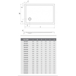 Душовий піддон Roth SPRCH. VANIČKA FLAT STONE 800×900 Anth., 8000316