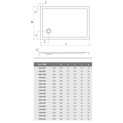 Душовий піддон Roth SPRCH. VANIČKA FLAT STONE 1000×900 Anth., 8000320