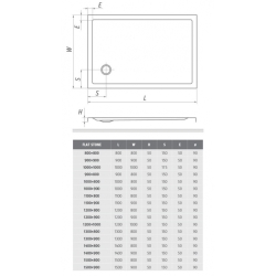 Душовий піддон Roth SPRCH. VANIČKA FLAT STONE 1200×800 Anth., 8000326