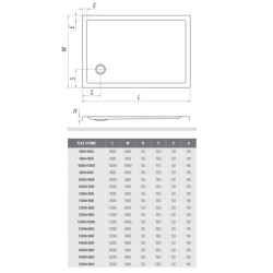 Душовий піддон Roth SPRCH. VANIČKA FLAT STONE 1200×900 Anth., 8000328