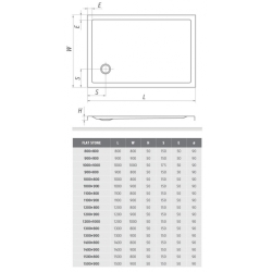 Душовий піддон Roth SPRCH.VANIČKA FLAT STONE 1200×1000 White, 8000331