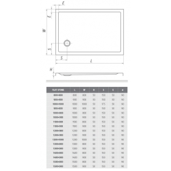 Душовий піддон Roth SPRCH. VANIČKA FLAT STONE 1300×800 Anth., 8000332