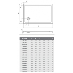 Душовий піддон Roth SPRCH. VANIČKA FLAT STONE 1300×900 Anth., 8000334