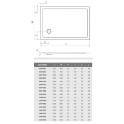 Душевой поддон Roth SPRCH. VANIČKA FLAT STONE 1400×900 Anth., 8000338