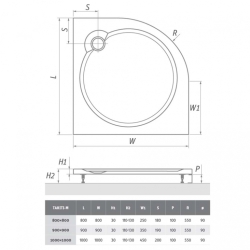 Панель для піддону Roth PANEL K VANIČCE TAHITI-M 1000 BÍLÝ, 8010074