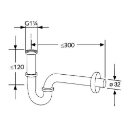 Сифон для умывальника Kludi Ideal (1026505-00)