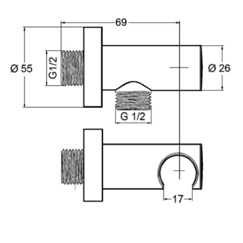 З'єднання для шлангу Kludi A-QA 6054739-00