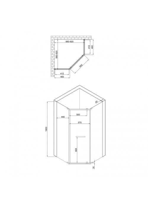 Душевая кабина Lidz Dozorca SC90x90.CRM.LOW.TR, стекло прозрачное 6 мм без поддона LDSC9090CRMLOWTR2