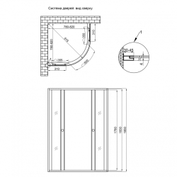 Душевая кабина Lidz Wieza SC80x80.SAT.LOW.L, стекло Linie 4 мм без поддона LWISC8080SATLOWL2