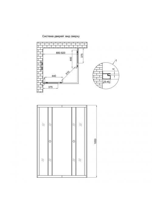 Душевая кабина Lidz Wawel SC90x90.SAT.LOW.FR, стекло Frost 4 мм без поддона LWASC9090SATLOWFR2