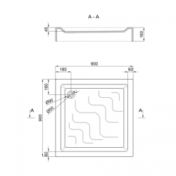 Душевой поддон Lidz Mazur ST90x90x16 LMAST909016