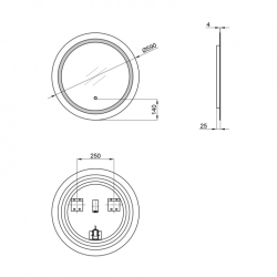 Дзеркало Qtap Jay R590 з LED-підсвічуванням QT0778250359W