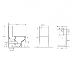 Унітаз-компакт Qtap Tern безободковий з сидінням Soft-close QT17222093ARW