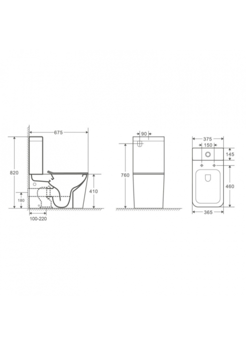 Унітаз-компакт Qtap Tern безободковий з сидінням Soft-close QT17222093ARW