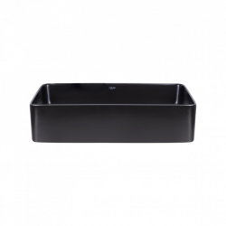 Раковина-чаша Qtap Tern 50x35x14, 5 Matt black з донним клапаном QT1711A055MB