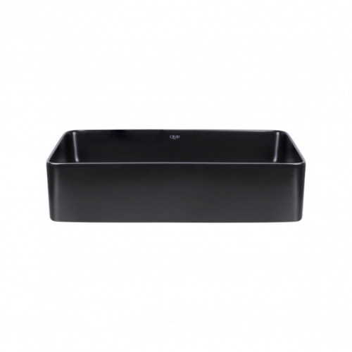 Раковина-чаша Qtap Tern 50x35x14, 5 Matt black з донним клапаном QT1711A055MB