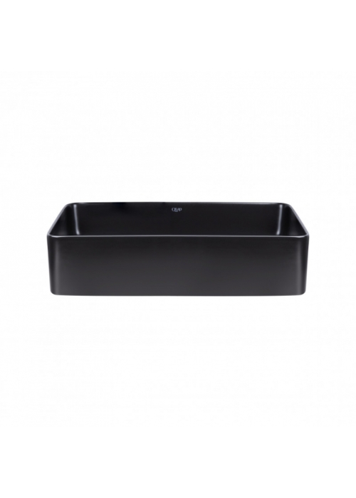 Раковина-чаша Qtap Tern 50x35x14, 5 Matt black з донним клапаном QT1711A055MB