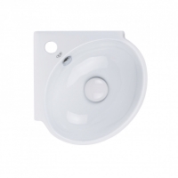 Раковина Qtap Leo 39x36,5x13 White з донним клапаном QT11115010W