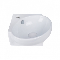 Раковина Qtap Leo 39x36,5x13 White з донним клапаном QT11115010W