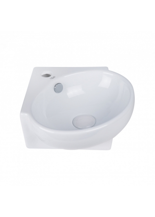 Раковина Qtap Leo 39x36,5x13 White с донным клапаном QT11115010W