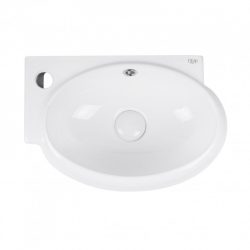 Раковина Qtap Leo 43x29x14 White з донним клапаном QT11115011LW