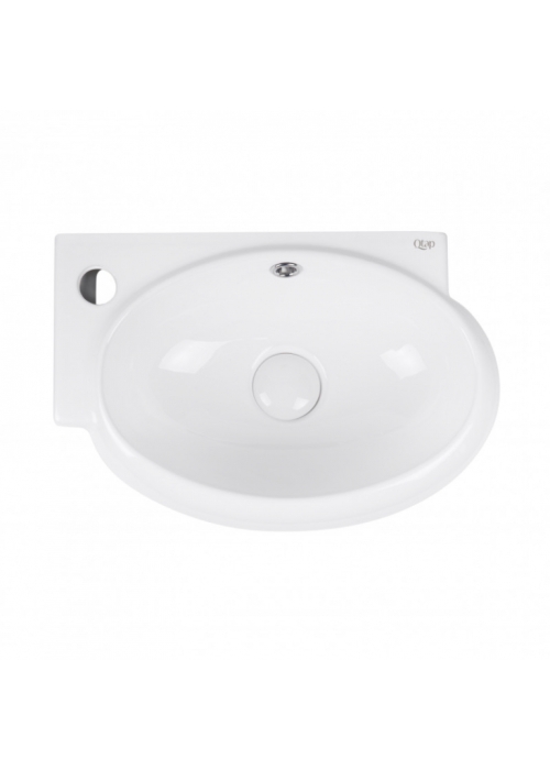 Раковина Qtap Leo 43x29x14 White с донным клапаном QT11115011LW