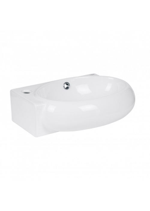 Раковина Qtap Leo 43x29x14 White с донным клапаном QT11115011LW