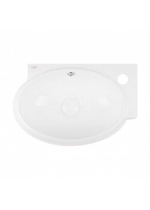 Раковина Qtap Leo 43x29x14 White с донным клапаном QT11115011RW