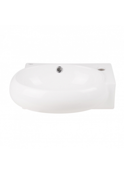 Раковина Qtap Leo 43x29x14 White с донным клапаном QT11115011RW