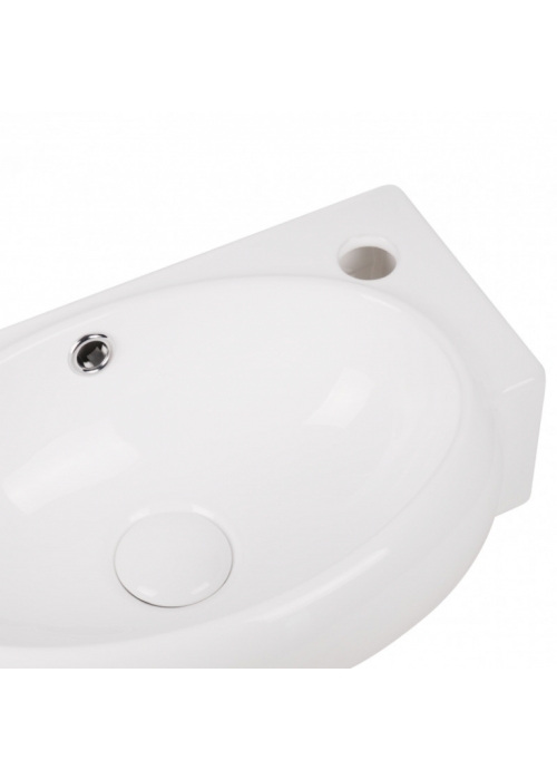 Раковина Qtap Leo 43x29x14 White с донным клапаном QT11115011RW