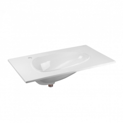 Раковина Qtap Virgo 80x48x16,7 White с донным клапаном QT1811FL8128BLW