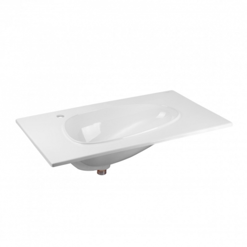 Раковина Qtap Virgo 80x48x16,7 White з донним клапаном QT1811FL8128BLW