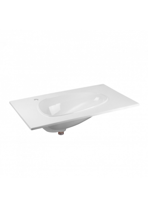 Раковина Qtap Virgo 80x48x16,7 White с донным клапаном QT1811FL8128BLW