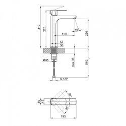 Смеситель для раковины Qtap Lipno 1023H101C