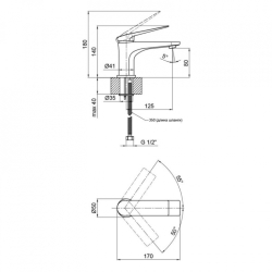 Смеситель для раковины Qtap Vlasta 1028102C