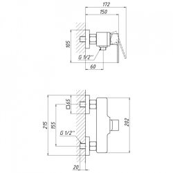 Смеситель для душа Qtap Namesti 4025102C