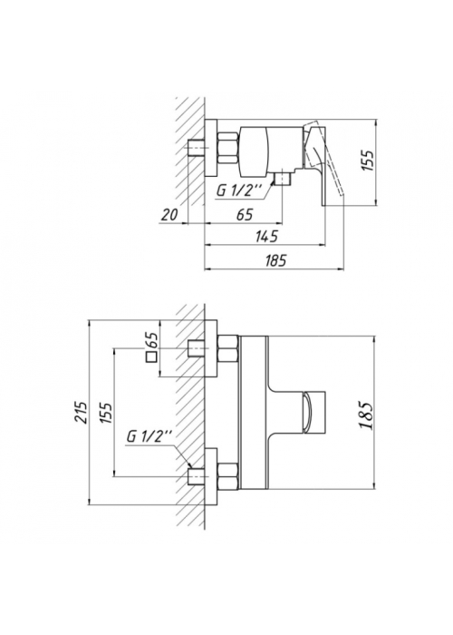 Смеситель для душа Qtap Vlasta 4028102C