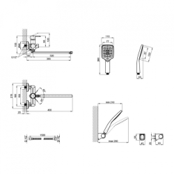 Смеситель для ванны Qtap Grand BCR 005