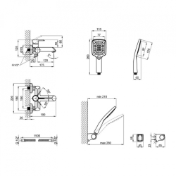 Змішувач для ванни Qtap Grand BCR 006