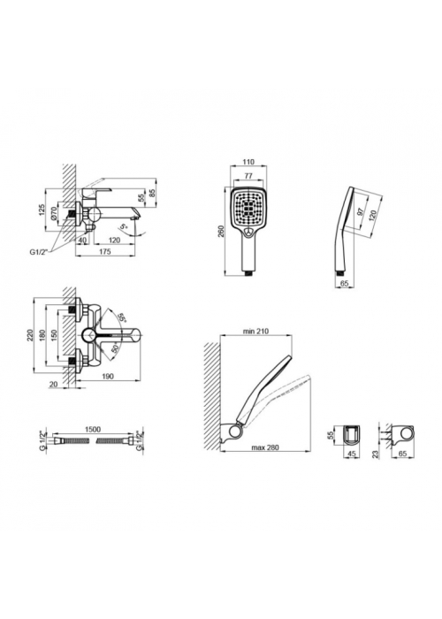 Смеситель для ванны Qtap Grand BCR 006