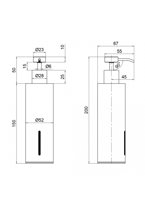 Дозатор для рідкого мила Qtap Liberty ANT 1152-1 QTLIBANT11521 33943