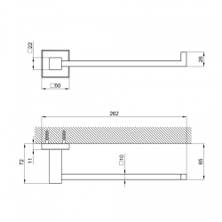 Полотенцедержатель Qtap Drzak 7101103C QTDRZAK7101103C