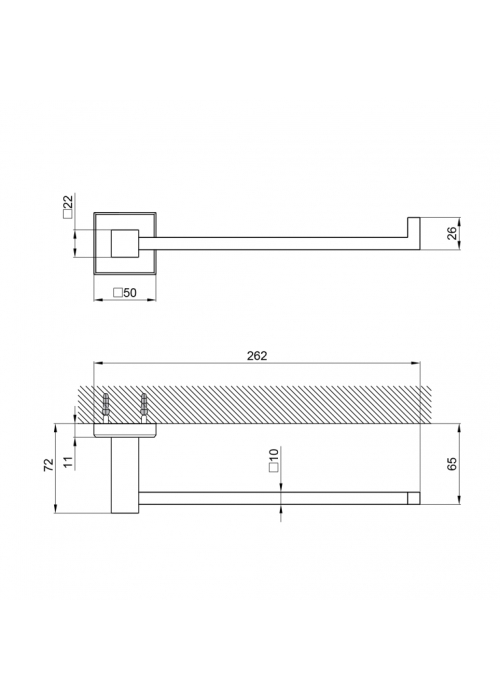 Полотенцедержатель Qtap Drzak 7101103C QTDRZAK7101103C