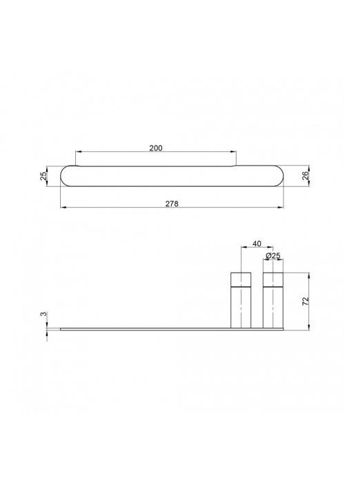 Полотенцедержатель Qtap Drzak 7102103C QTDRZAK7102103C