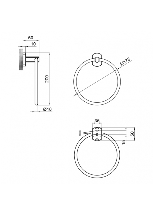 Рушникотримувач Qtap Liberty BLM 1160 QTLIBBLM1159